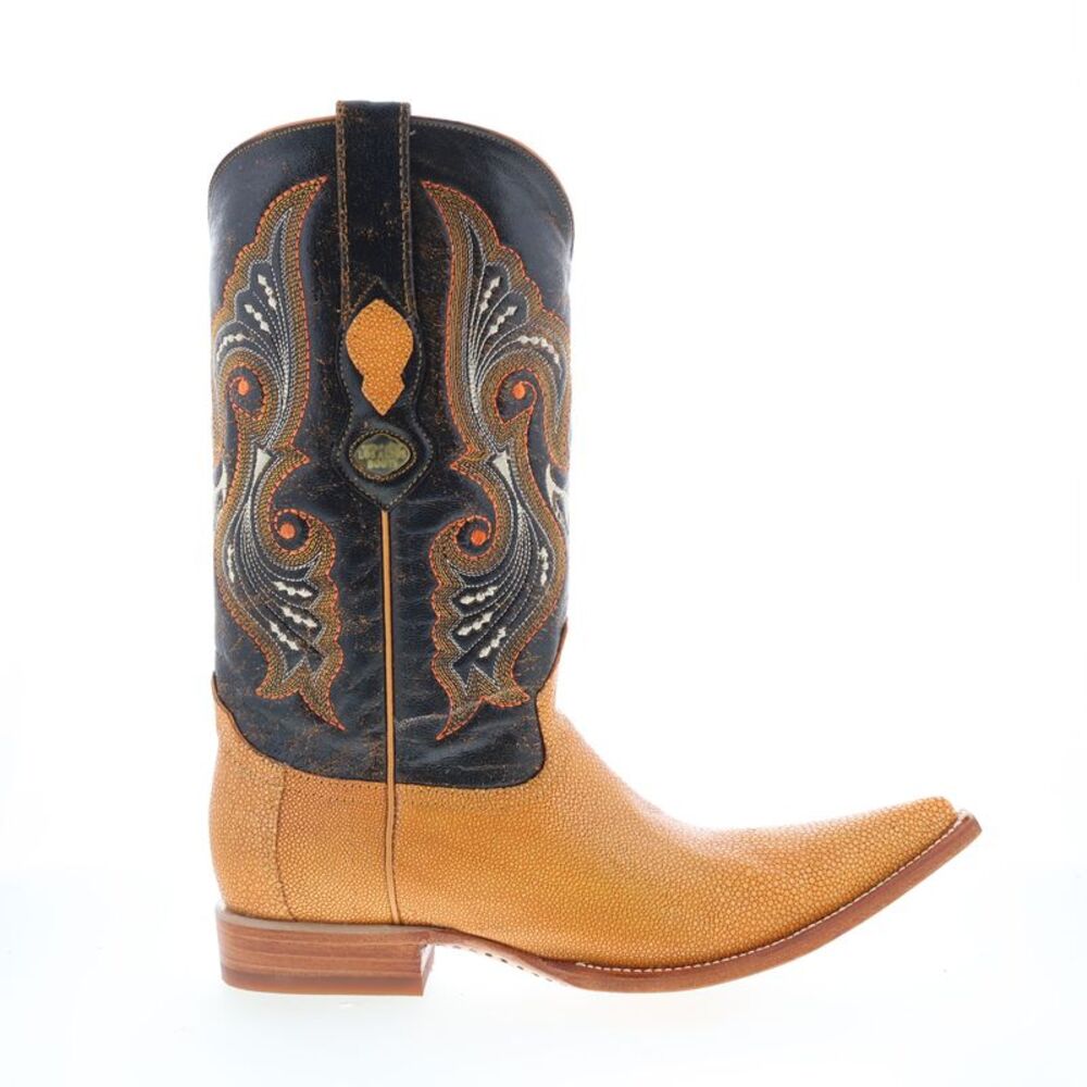 Los Altos Mens XXX-Toe Stingray Jewel Finish Brown Boots (NWT)